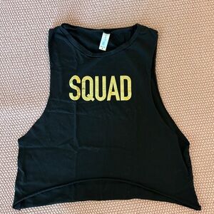 Black workout tank